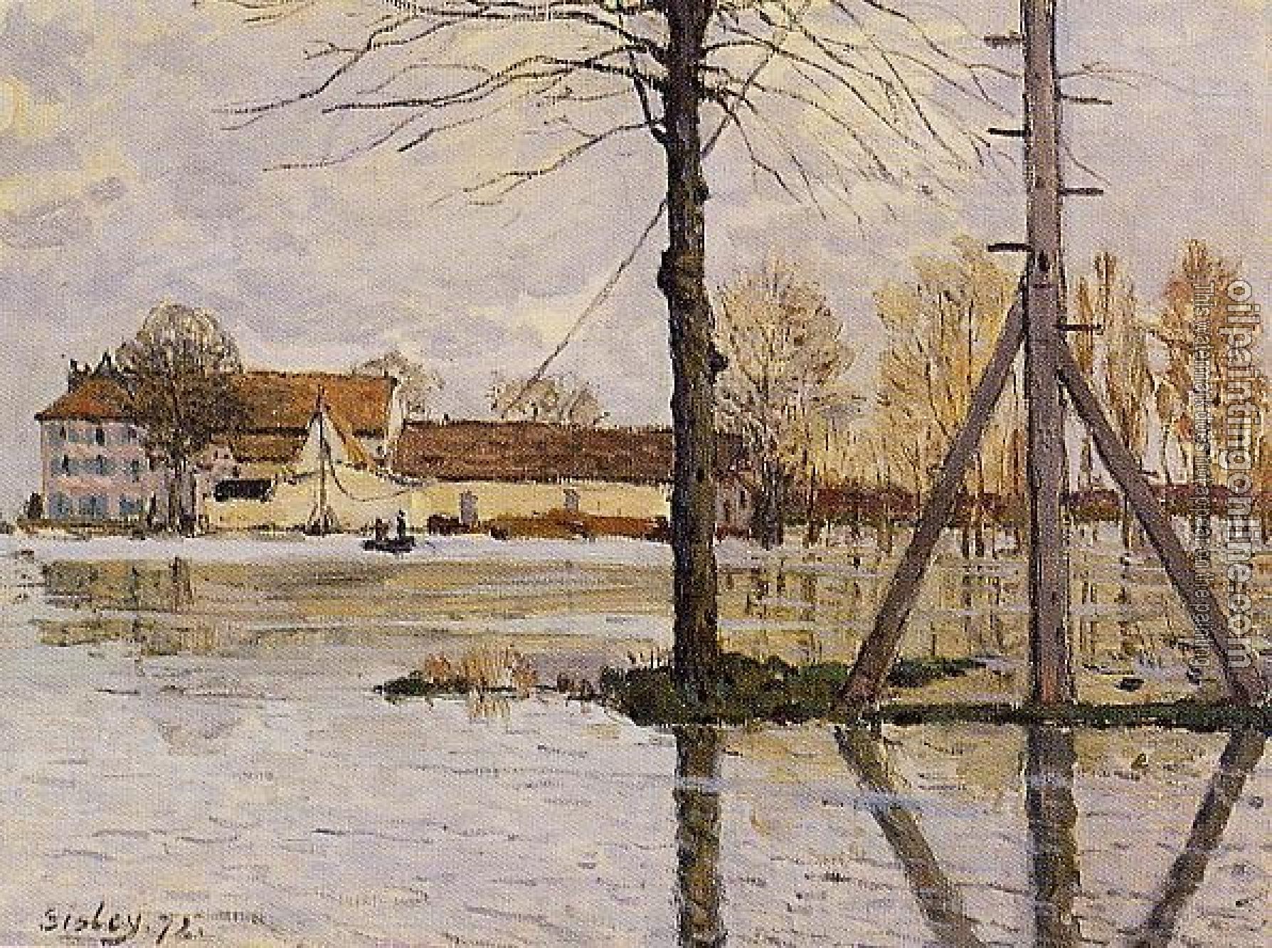 Sisley, Alfred - Ferry to the Ile-de-la-Loge, Flood